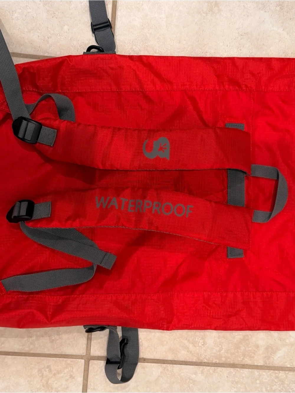 EVO Waterproof 30L Red Roll-Top Backpack